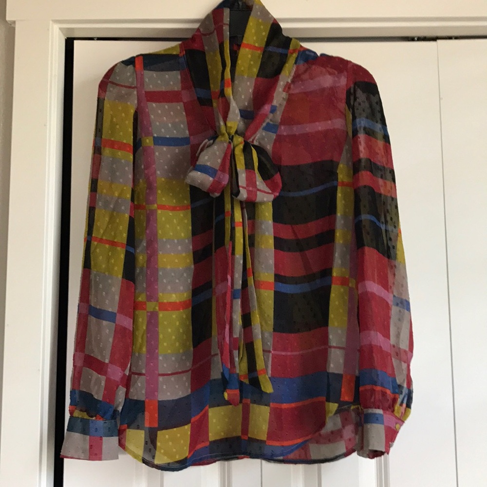 Jessica Simpson Neck-tie blouse EUC